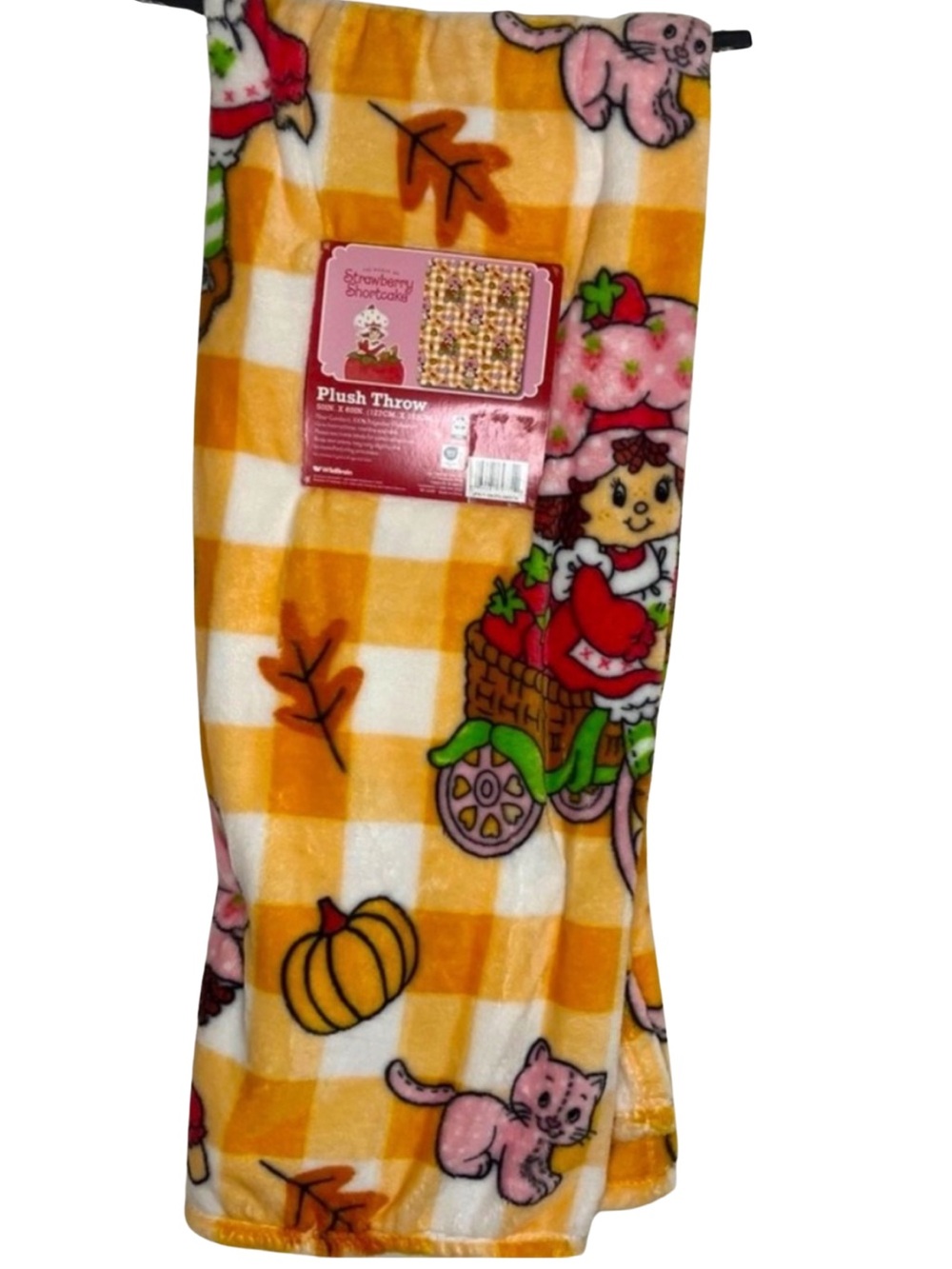 🍓 Strawberry Shortcake Fall Halloween Plush Throw Blanket NWT